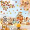 Fall Woodland Animals Window Clings Autumn Pumpkin Fox Squirrel Owl